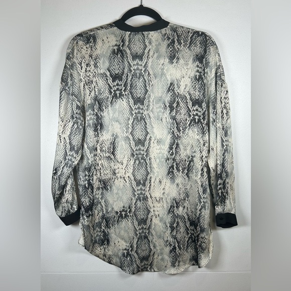 Zara Snakeskin Print Sheer Blouse. Size XS. Whimsigoth. - Picture 2 of 8